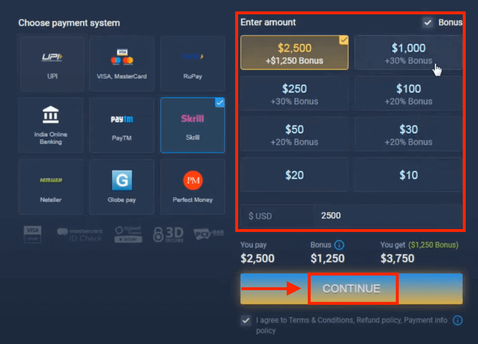 ExpertOption-indbetaling i Indien — Visa/Mastercard, UPI, E-betalinger og Crypto ExpertOption-indbetaling i Indien — Visa/Mastercard, UPI, E-betalinger og Crypto