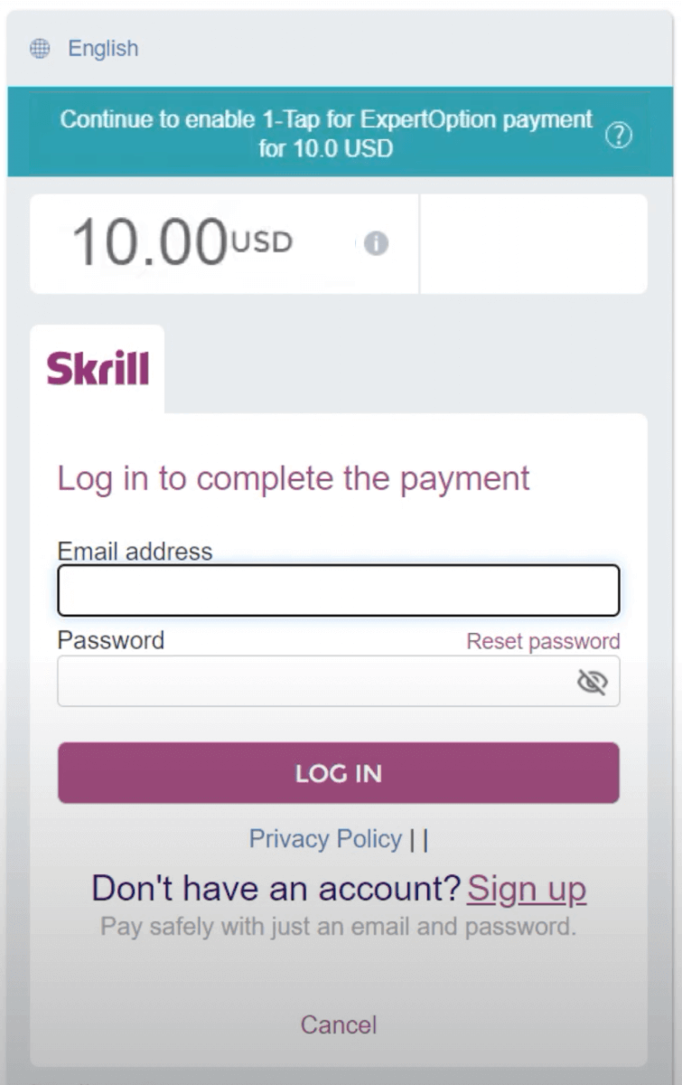 ExpertOption-indskud i Sydafrika — Visa/Mastercard, Skrill, Neteller, Crypto ExpertOption-indskud i Sydafrika — Visa/Mastercard, Skrill, Neteller, Crypto