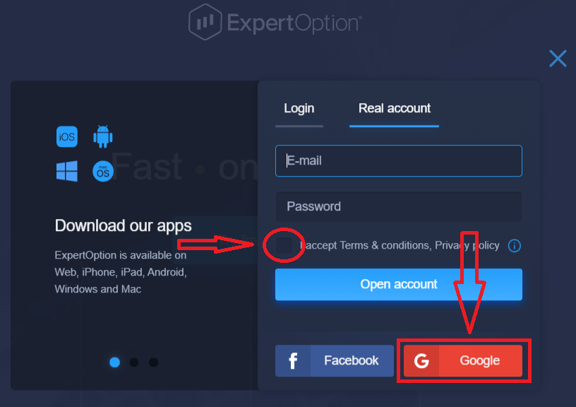 ExpertOption Tilmelding: Trin og krav til oprettelse af konto ExpertOption Tilmelding: Trin og krav til oprettelse af konto