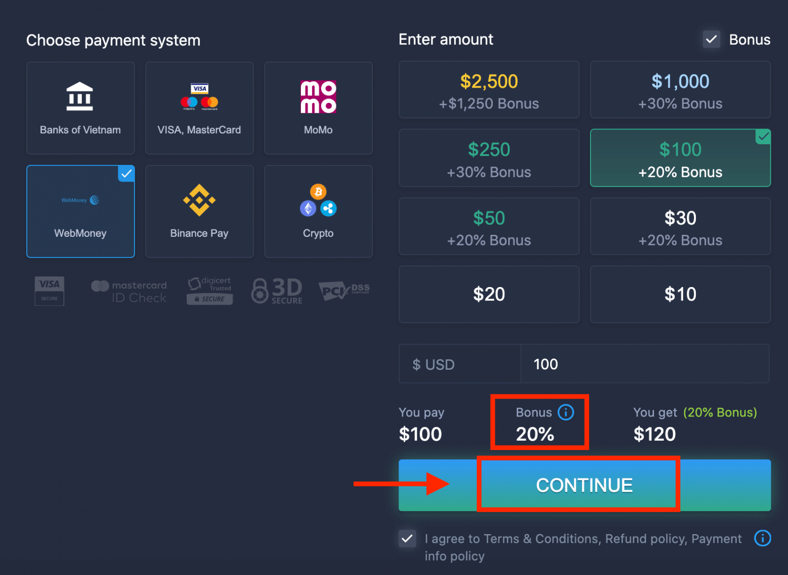 Comment retirer et déposer de l'argent dans ExpertOption Comment retirer et déposer de l'argent dans ExpertOption