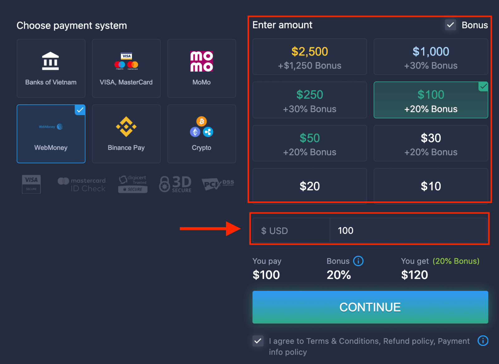 วิธีเข้าสู่ระบบและฝากเงินกับ ExpertOption