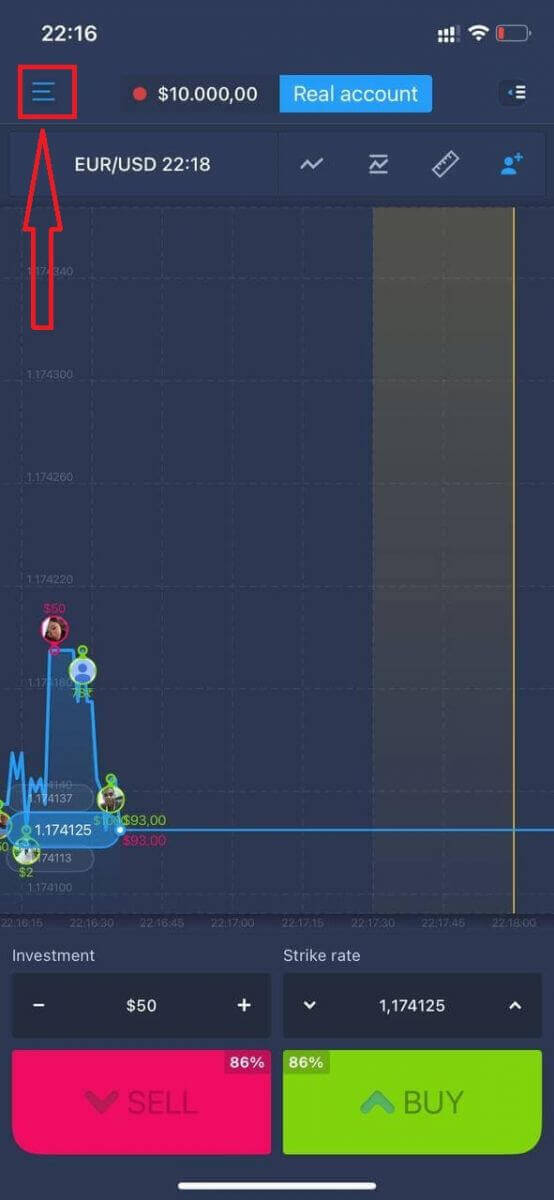 Sådan logger du på og begynder at handle med binære optioner hos ExpertOption