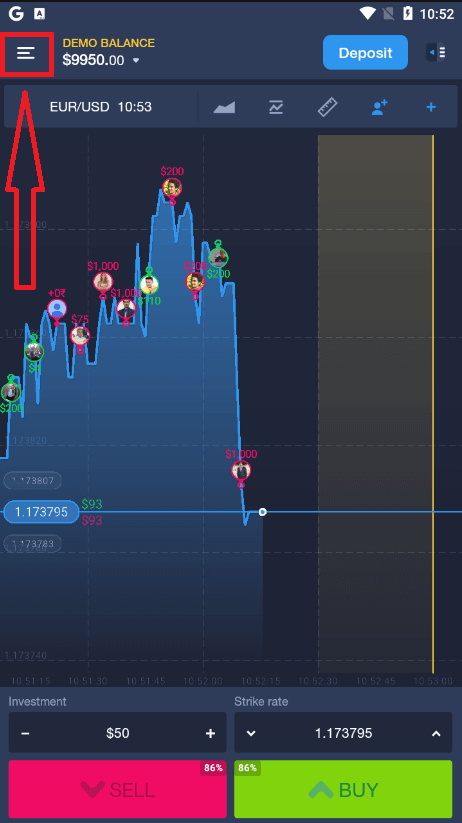 Sådan logger du på og begynder at handle med binære optioner hos ExpertOption