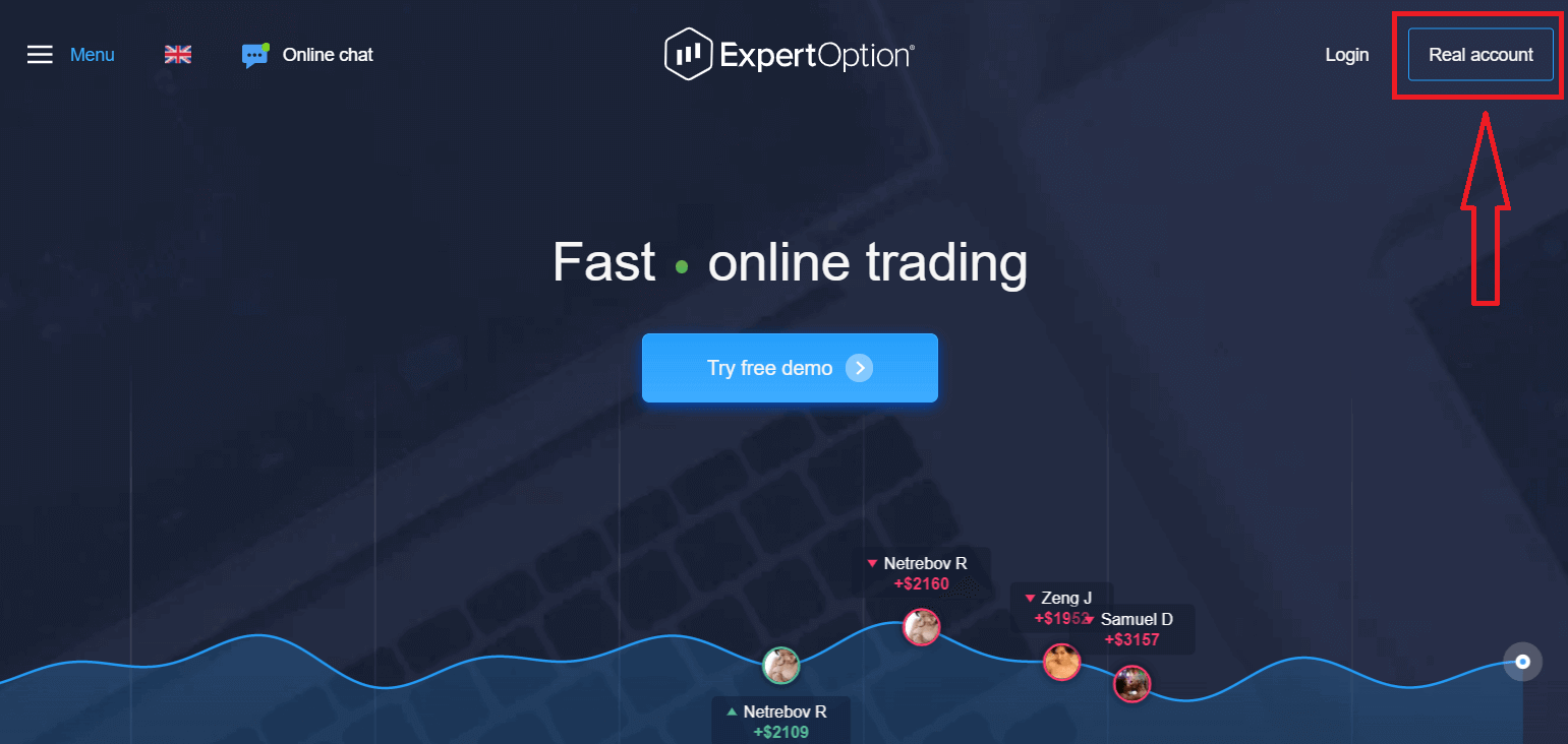 Cara Membuka Akun Perdagangan dan Mendaftar di ExpertOption Cara Membuka Akun Perdagangan dan Mendaftar di ExpertOption