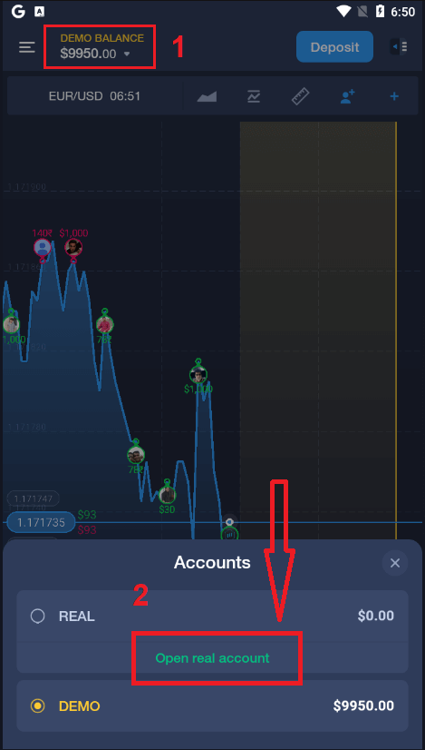 Sådan åbner du en konto og hæver penge fra ExpertOption