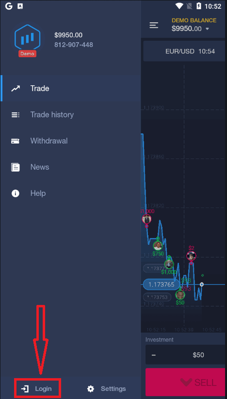 Sådan registreres og logges på en konto på ExpertOption